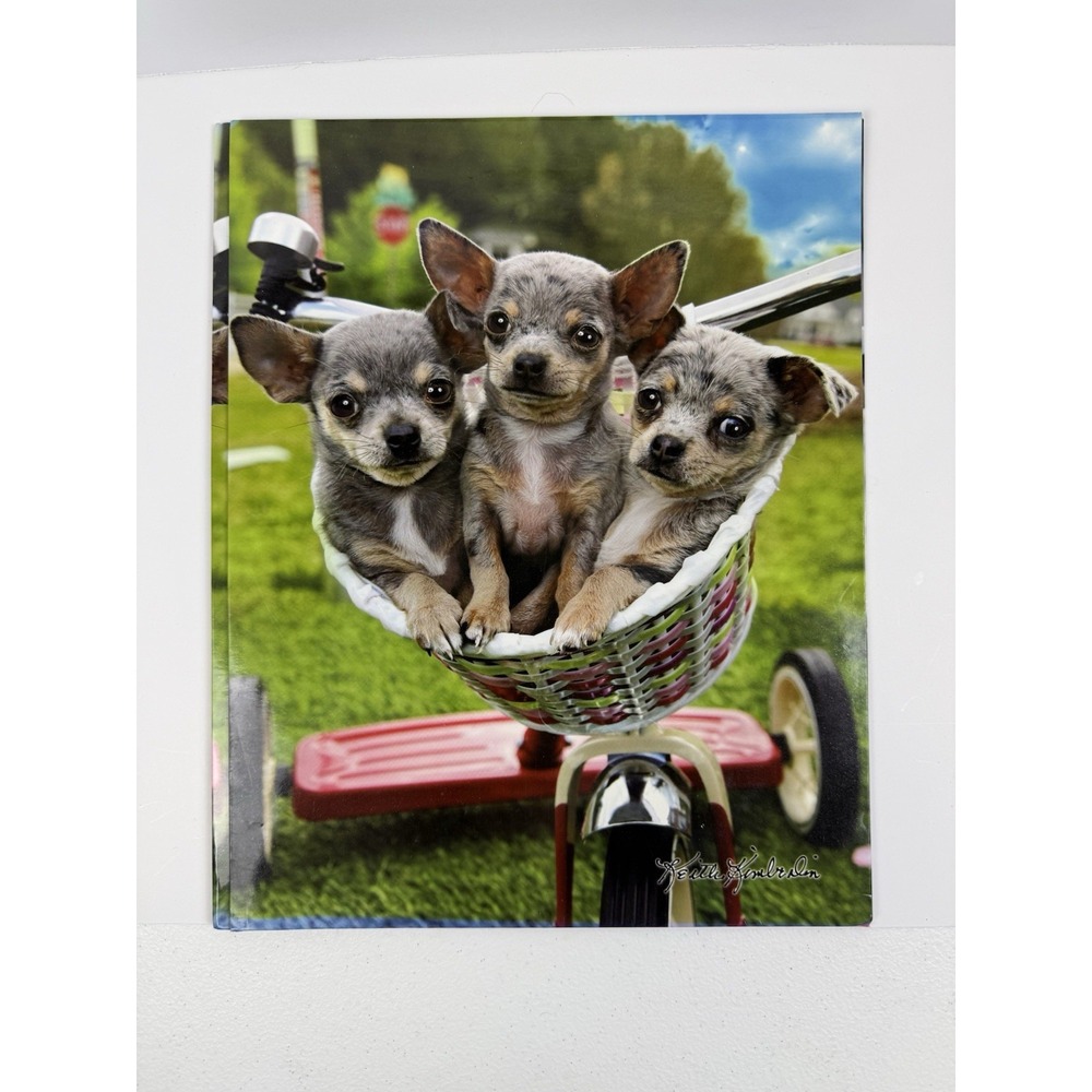 Vintage Keith Kimberlin School File Folders Cute Chihuahuas in basket New